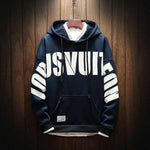 MEN WOOLEN FLEECE NAVY BLUE EXCLUSIVE FULL SLEEVES HOOD WITH POCKETS