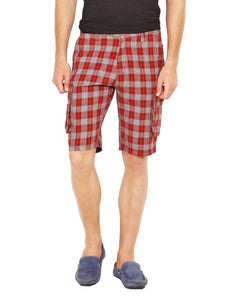Men's Multicoloured Cotton Printed Regular Fit 3/4th Shorts
