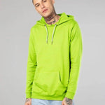 Stunning Green Cotton Solid Long Sleeves Hoodies For Men