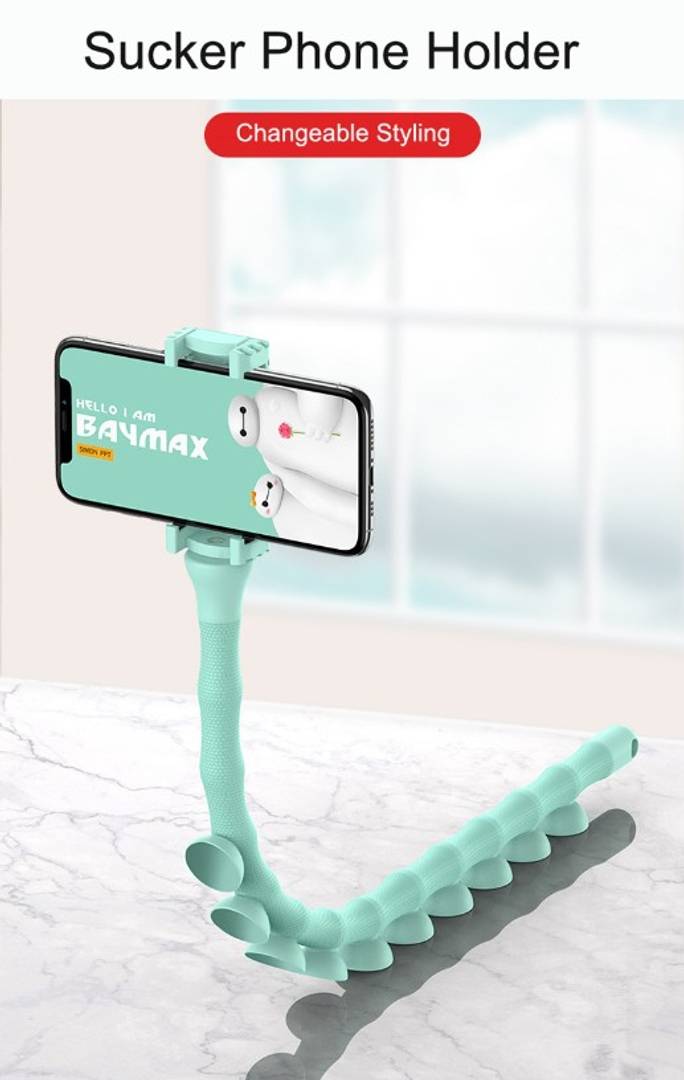 Mobile Phone  Holder Worm Flexible Suction Cup Stand
