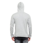 Solid Grey Hooded Full Sleeve With  Side Pocket Sweatshirt For Men