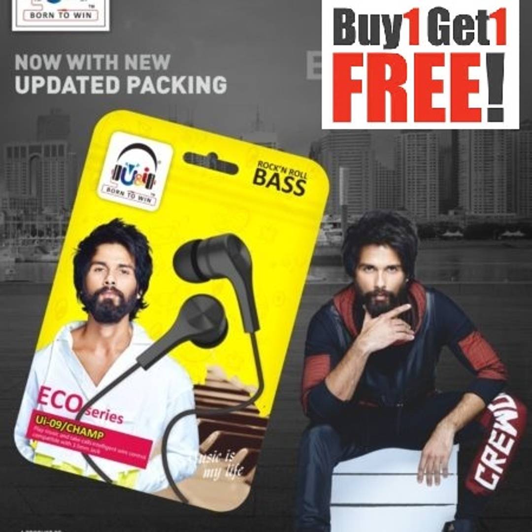 Buy 1 Get 1 Free U I Superhit sound champ earphones