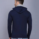 Men's Solid Cotton Hooded Full T Shirt With Mask