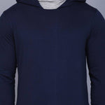 Men's Solid Cotton Hooded Full T Shirt With Mask