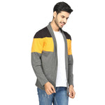 Stylish Multicoloured Cotton Colourblocked Shrug For Men