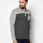 Men's Multicoloured Cotton Colourblocked Polos