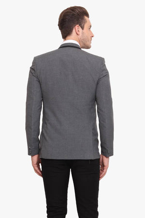 Fashionable Grey Polyviscose Jacket For Men