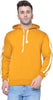 Elegant Yellow Cotton Self Design Hoodies For Men