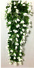 Artificial Hanging Orchid Rose Shaped Flowers Pack of 1 ( White )