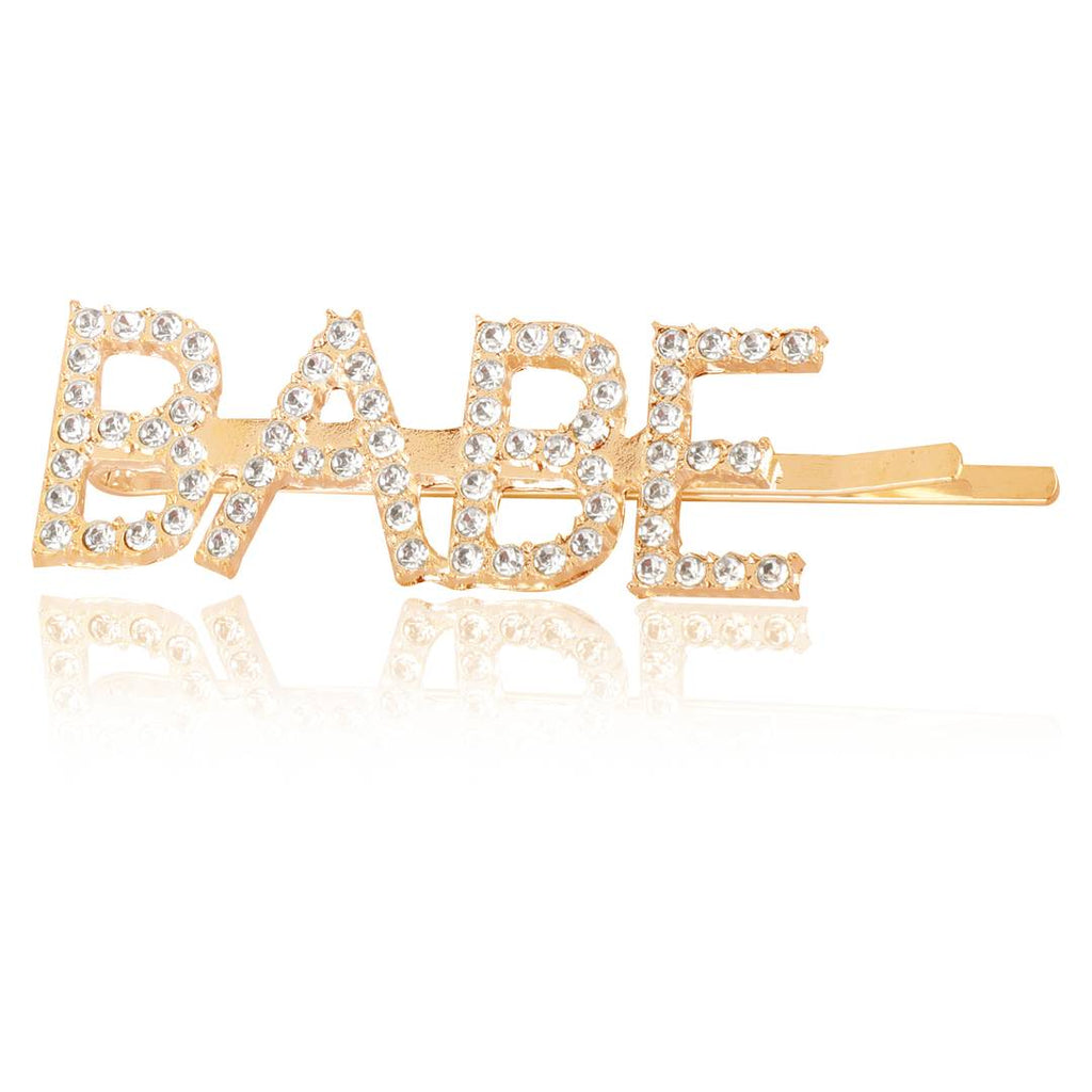 Women's Golden Metal Babe Hair Clip Pin