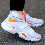 Men's Stylish and Trendy White Printed Mesh Casual Sports Shoes