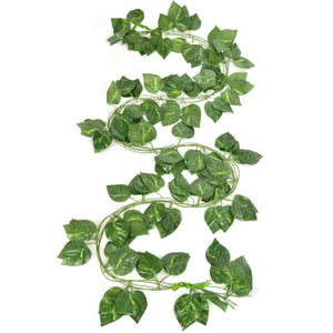 Artificial Garland Money Plant Leaf Creeper For Home Decoration, Wall Hanging, Special Occasion Decoration, Party Decoration, Office Decoration (Pack of 5 String) (6 Feet Each).