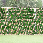 Artificial Expandable Grass Fence (Green, 2 Pieces)