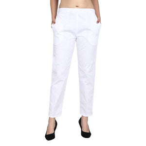 Cotton Lycra Women's Causal Pants Trouser
