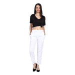 Cotton Lycra Women's Causal Pants Trouser