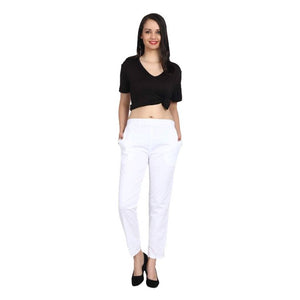 Cotton Lycra Women's Causal Pants Trouser