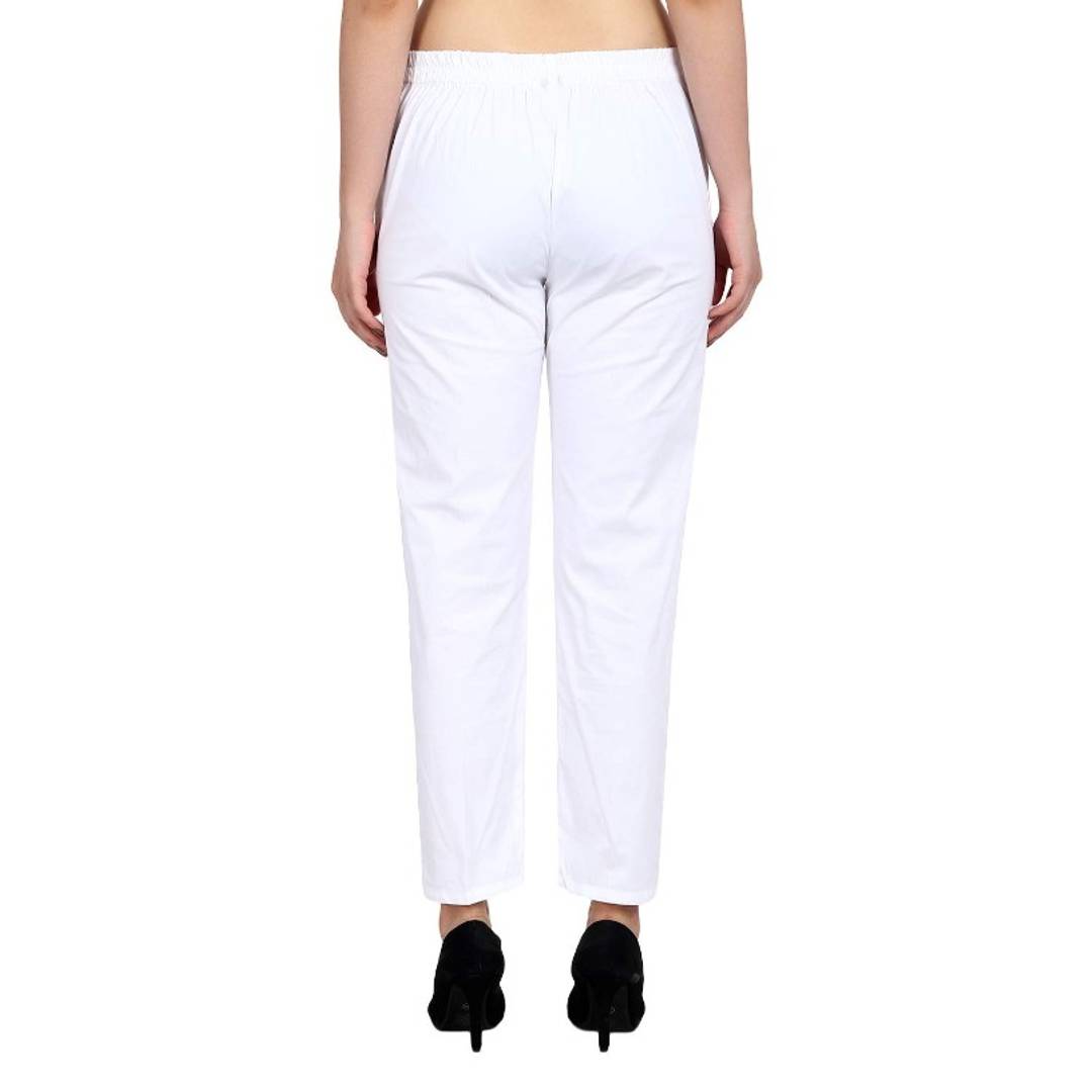 Cotton Lycra Women's Causal Pants Trouser
