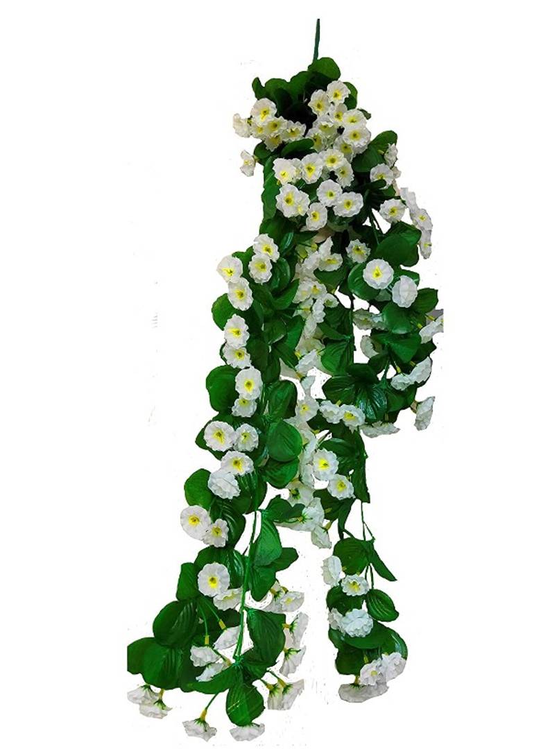 Nutts Artificial Hanging  Daffodil Shaped Flowers (White, 1 Piece)