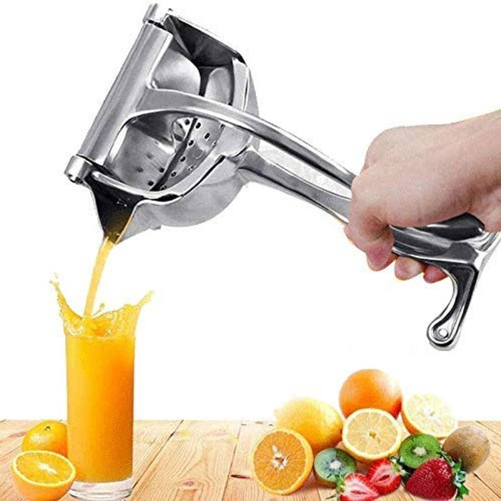 Aluminum Hand Juicer Aluminum Manual Fruit Juicer Hand juicer, Fruit juicer Manual juicer Instant juicer Orange juicer, Steel Handle Juicer | Manual Lemon Juicer  (Silver)