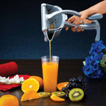 Aluminum Hand Juicer Aluminum Manual Fruit Juicer Hand juicer, Fruit juicer Manual juicer Instant juicer Orange juicer, Steel Handle Juicer | Manual Lemon Juicer  (Silver)