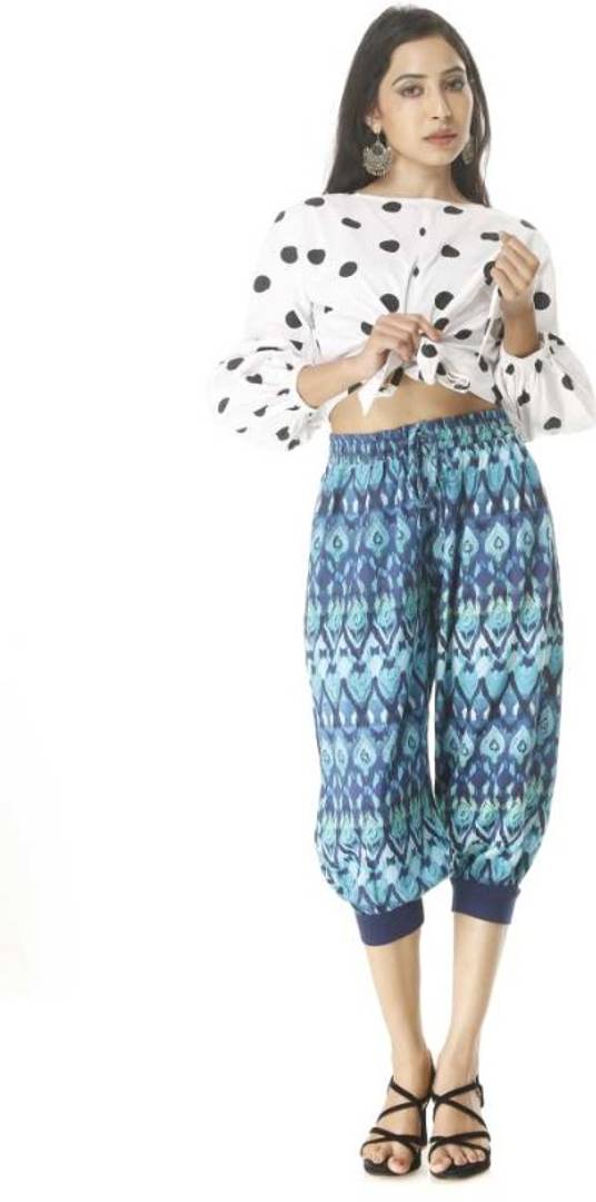 Women Rayon Printed Capris Pant