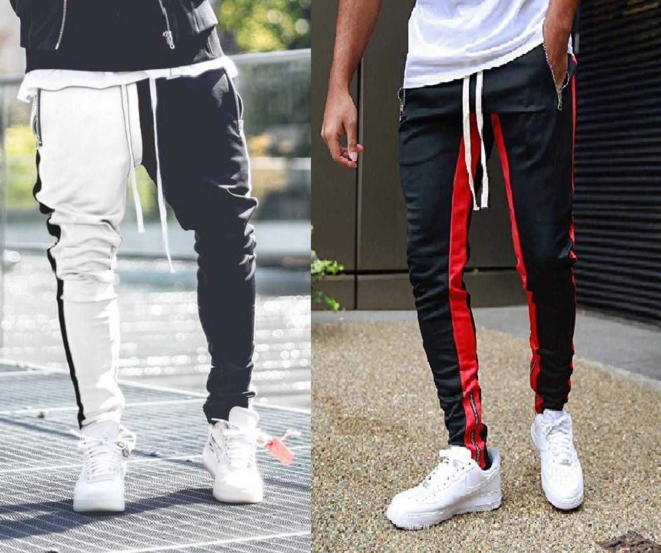 Stylish Multicoloured Cotton Lycra Solid Regular Track Pants For Men-Pack Of 2