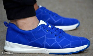 Men's Blue Self Design Sports Jogging Shoes