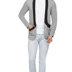 Stylish Full Sleeve Grey Shrug For Men