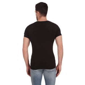 Stylish & Comfortable Round Neck APNA TIME AAYEGA Printed T-Shirt For Men's (Black)