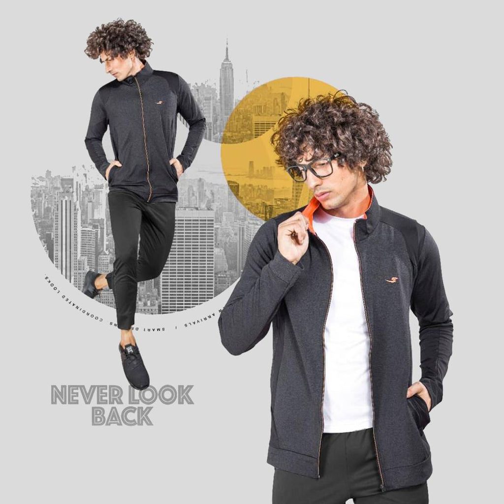 Men's Black Colored Four Way Lycra All Weather Jacket
