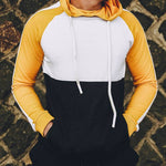 Men's Yellow and White Panel Track Suit