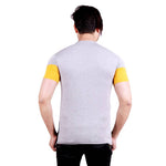 Multicoloured Color Block Round Neck Half Sleeve T-Shirt For Men