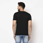 Trendy Cotton Black Leaf  Design T-shirt