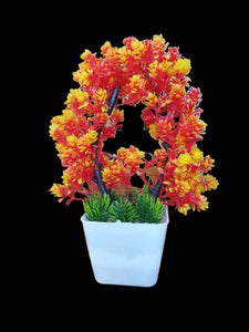 Artificial Potted Maple Tree Orange Color