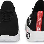 Men's Stylish and Trendy Black Printed Mesh Casual Sneakers