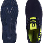 Men's Stylish and Trendy Navy Blue Printed Mesh Casual Sneakers