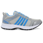 Designer Grey Synthetic Self Design Running Shoes For Men And Boys