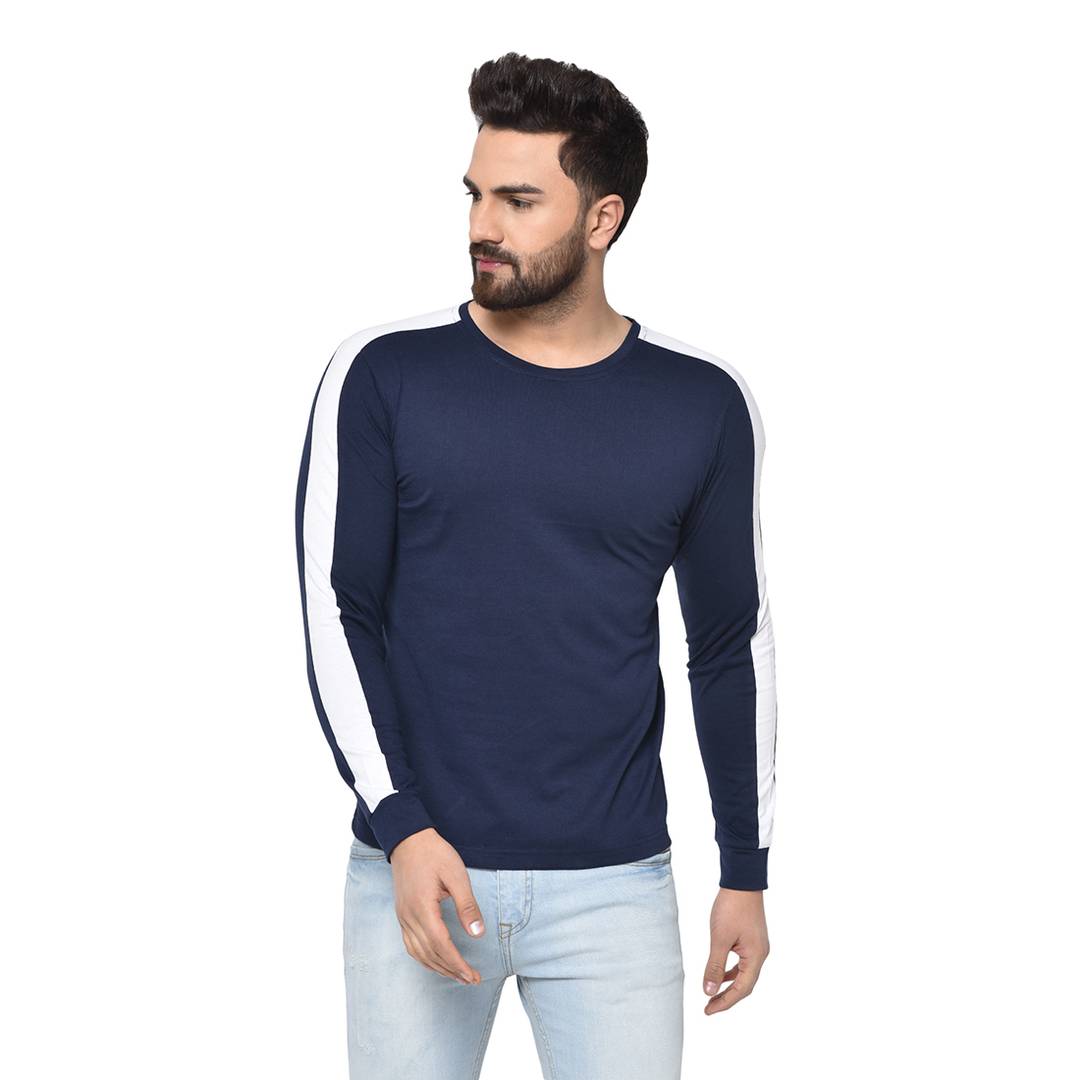 Men's Multicoloured Cotton Self Pattern Round Neck Tees (Pack of 2)