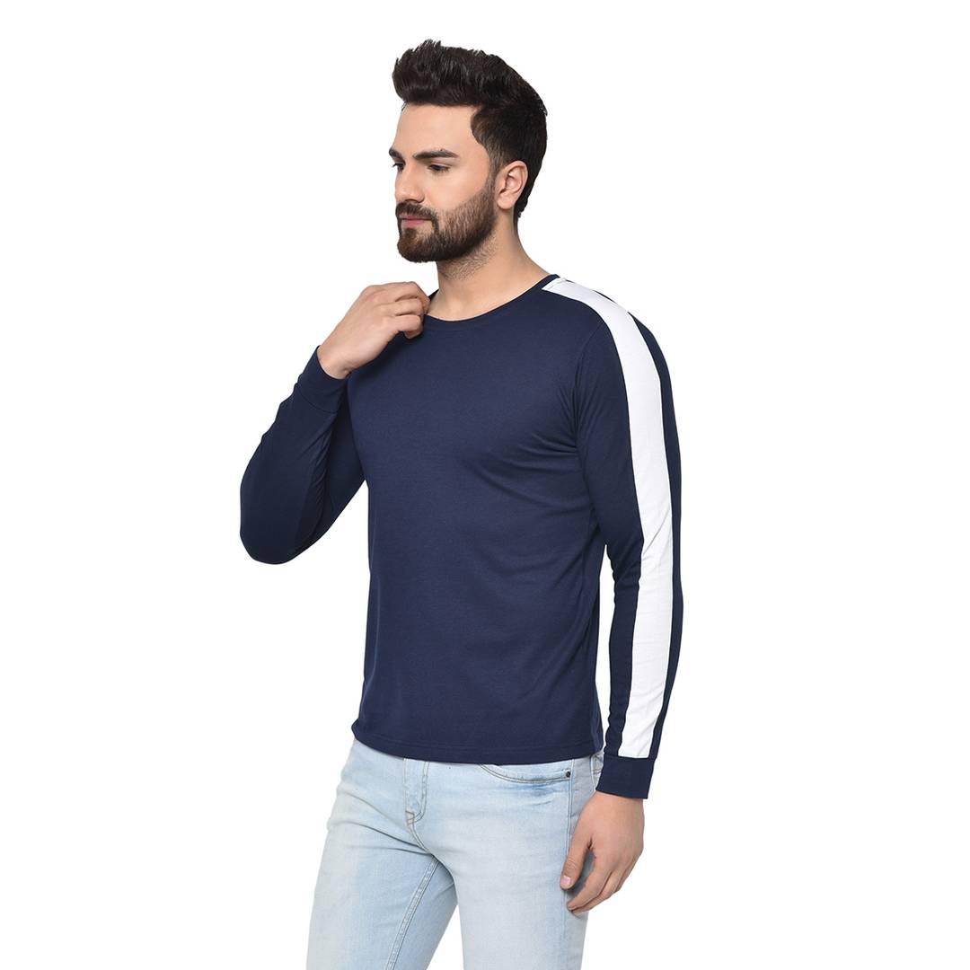 Men's Multicoloured Cotton Self Pattern Round Neck Tees (Pack of 2)