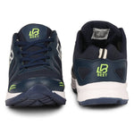 Comfortable Navy Blue Mesh Self Design Sports Running Shoes For Men