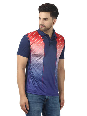 Stylish Multicoloured Polyester Printed Polos For Men