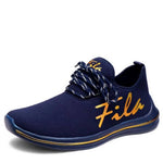 Stylish Mesh Navy Blue Printed Sports Shoes For Men
