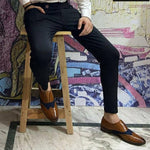 Men's Lycra Solid Casual Trouser