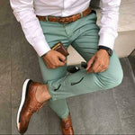 Men's Lycra Solid Casual Trouser