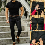 Men's Lycra Solid Casual Trouser