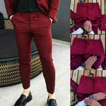Men's Lycra Solid Casual Trouser