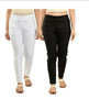 Regular Stretchable Women Cotton Blend Trousers / Pants Combo of 2