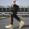 Black and Yellow Letter Print Casual Trouser