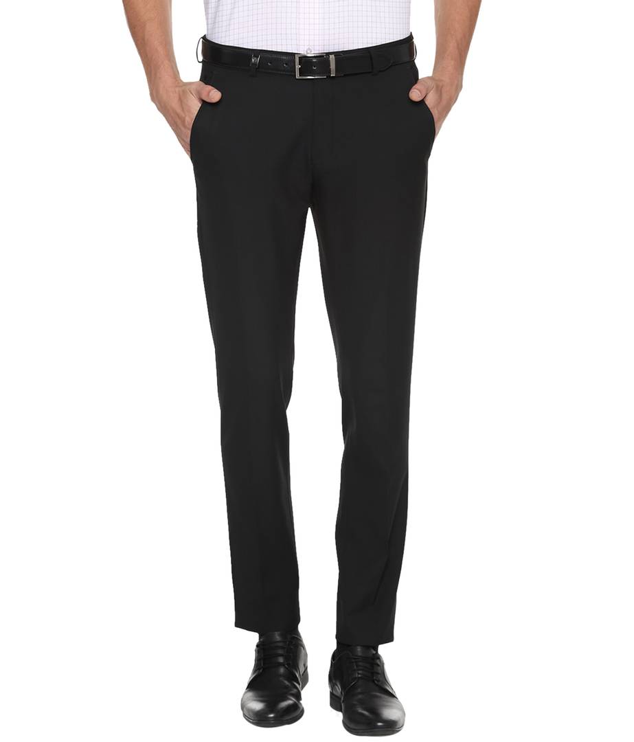 Mens Formal Black Trousers For Mens |  Jet Black Formal Trouser For Men
