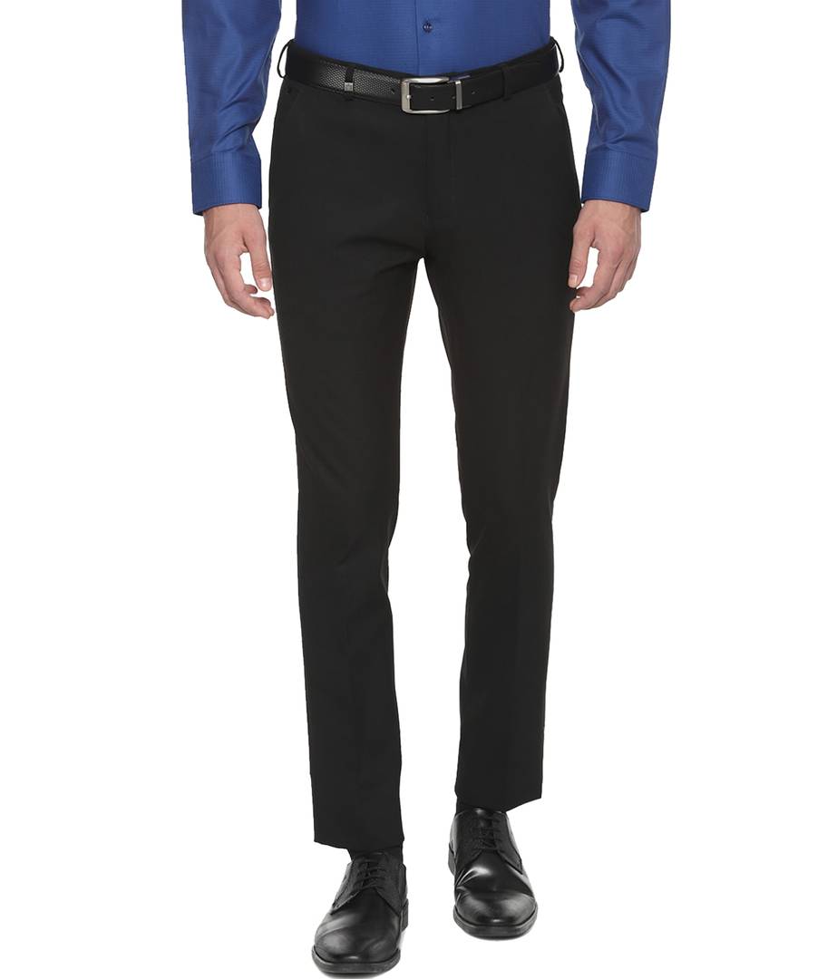 Black Slim Fit Groom Wedding Cotton Pants for Men by GentWith
